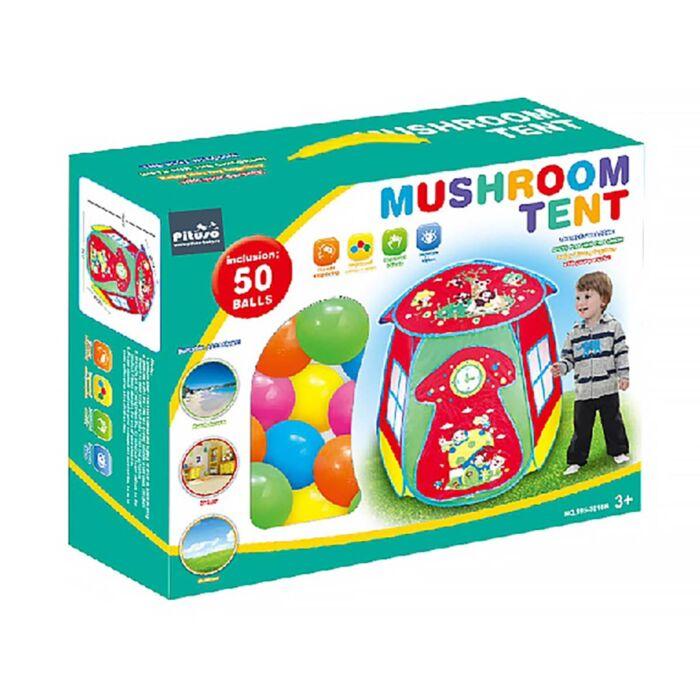 Детский игровой домик PITUSO 50 шаров Грибок,115*60*103см