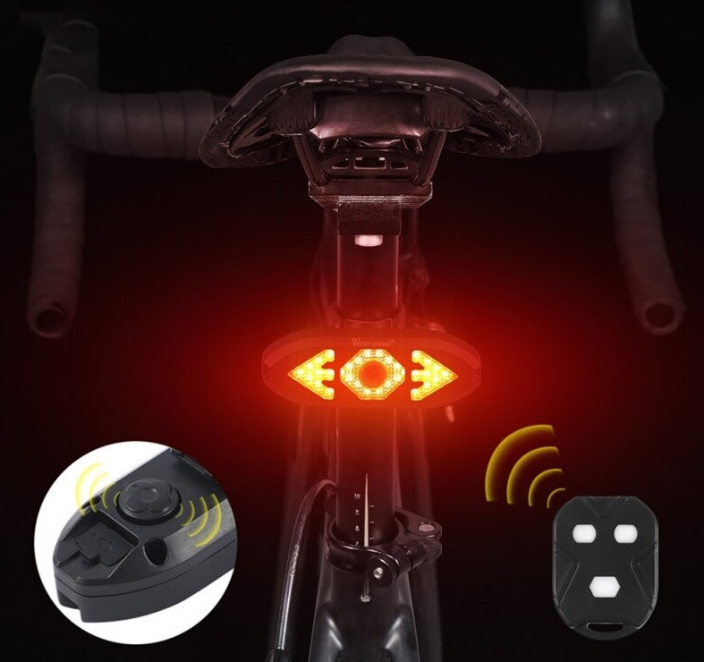 Поворотник на велосипед беспроводный, звуковой сигнал, перезаряжаемый. - фото 1 - id-p95815729