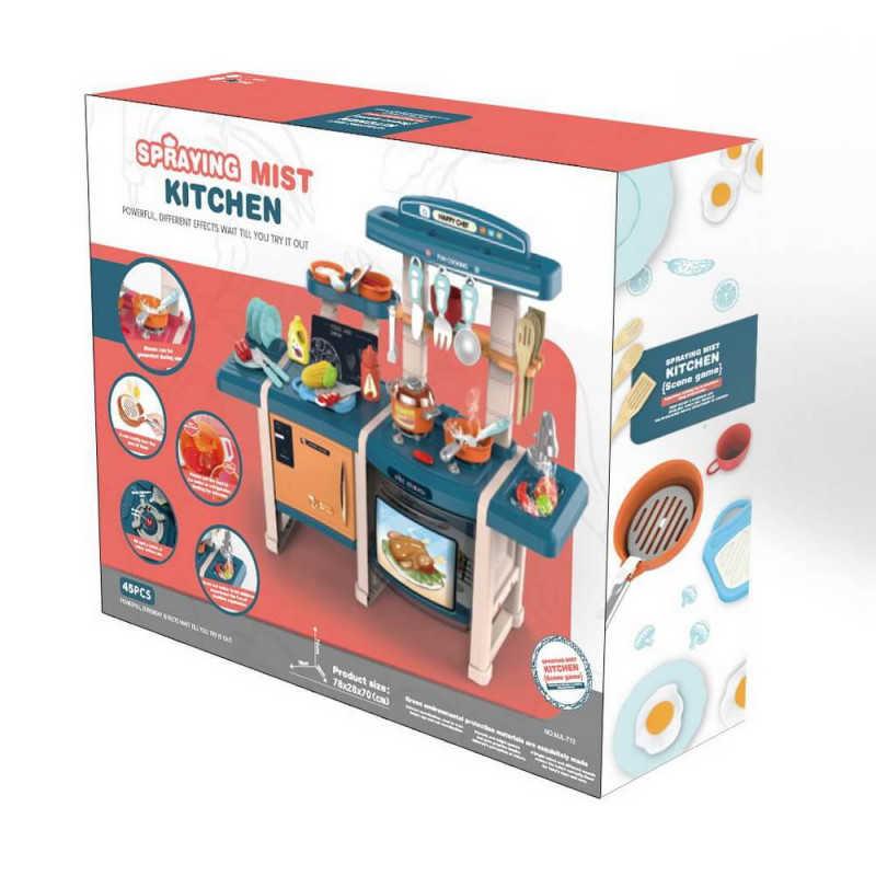 Игровой набор PITUSO "Кухня Happy Chef", 78*28*70 см, 45 эл-в, свет,звук