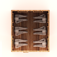 Инфракрасная сауна 6-м. 1,8*1,7*2 м. / Стандарт с Витражным стеклом