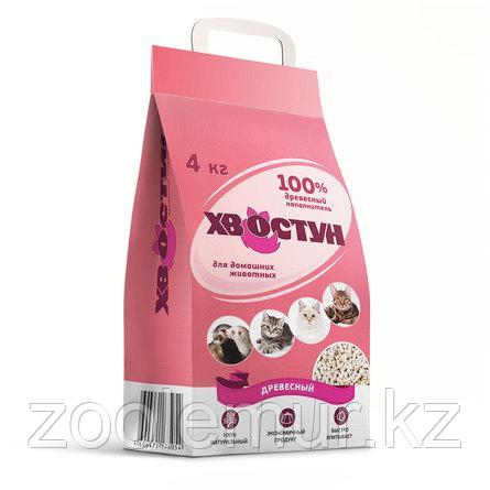 ХВОСТУН Древесный наполнитель 4кг.: продажа, цена в Алматы. Наполнители ...