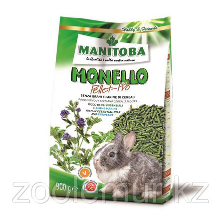 Manitoba MONELLO PRO безглютеновый питательный корм для кроликов 900гр.