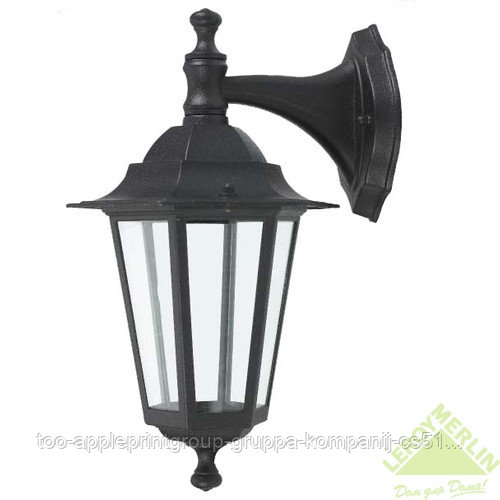 Настенный светильник уличный вниз Inspire Peterburg 1xE27х60 Вт, алюминий/стекло, цвет чёрный