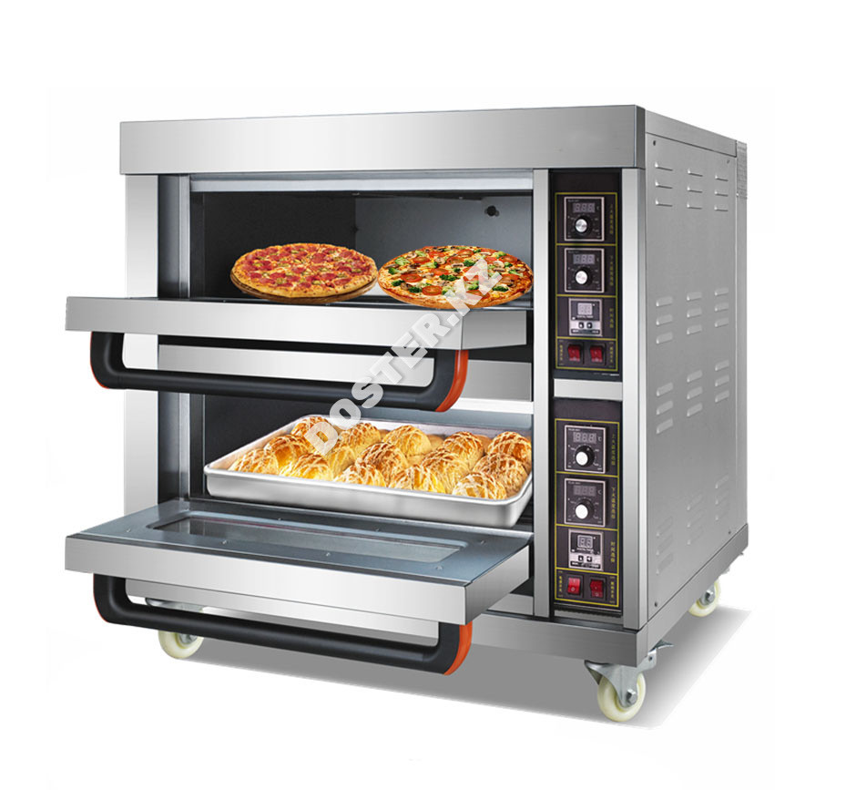 Печь для пиццы (жарочный шкаф) газ 2 ярус 4 лист - фото 2 - id-p92808918