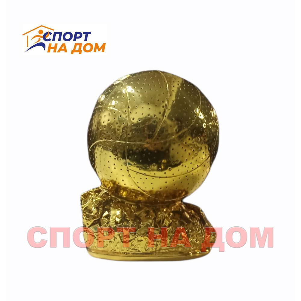 Кубок золотой волейбольный мяч (высота 19 см) - фото 1 - id-p95857934