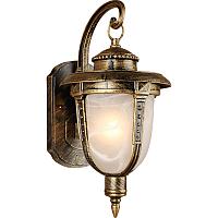Настенный светильник уличный вниз Elektrostandard "Atlas" 1xE27х60 Вт, цвет чернёное золото, IP44, фото 1