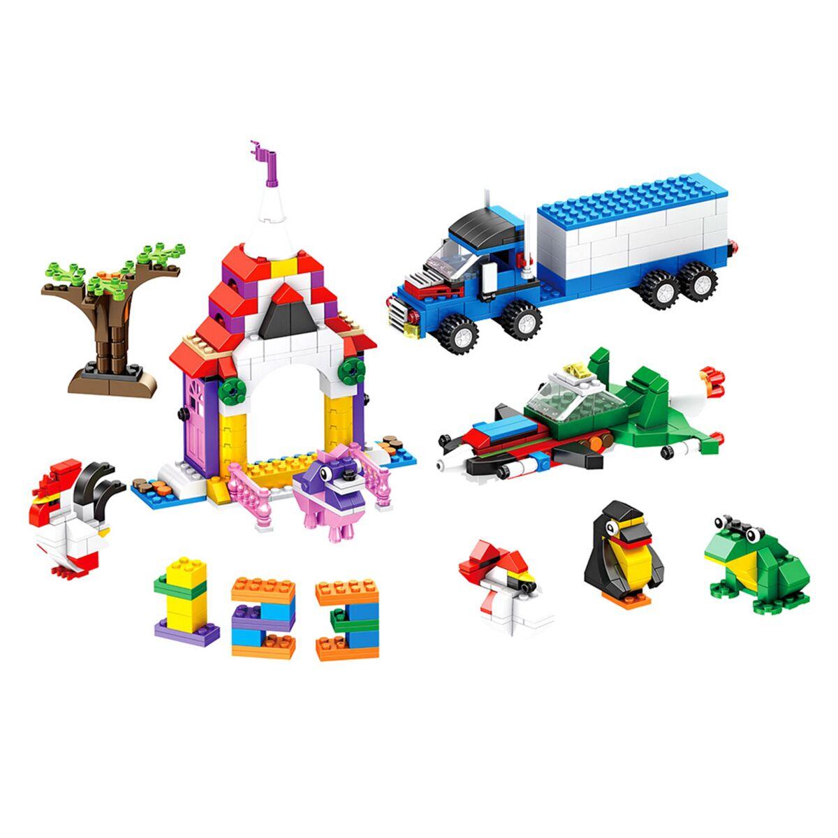 PITUSO  Стол для игры с конструктором, в компл.с конс-ром(920 эл.)(55*28*18) Зеленый/Желтый в ассорт.