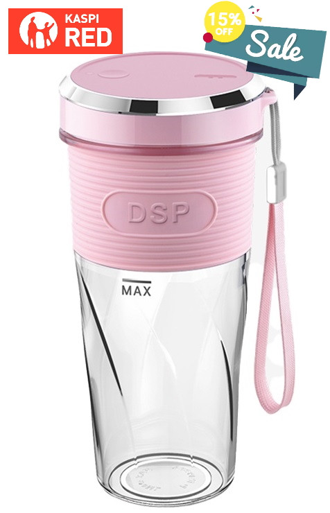 Блендер портативный DSP розовый - фото 1 - id-p95860363