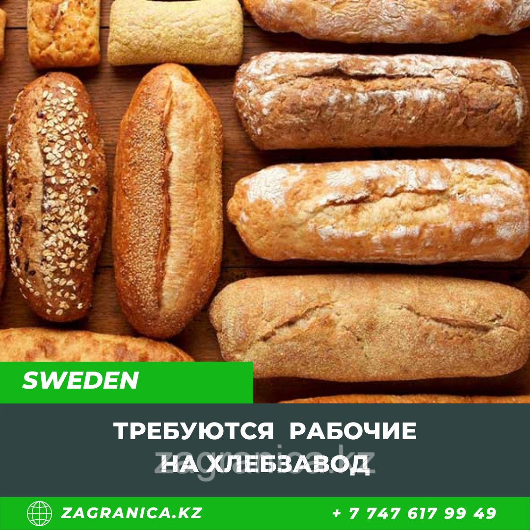 Требуются рабочие на хлебзавод в Швецию
