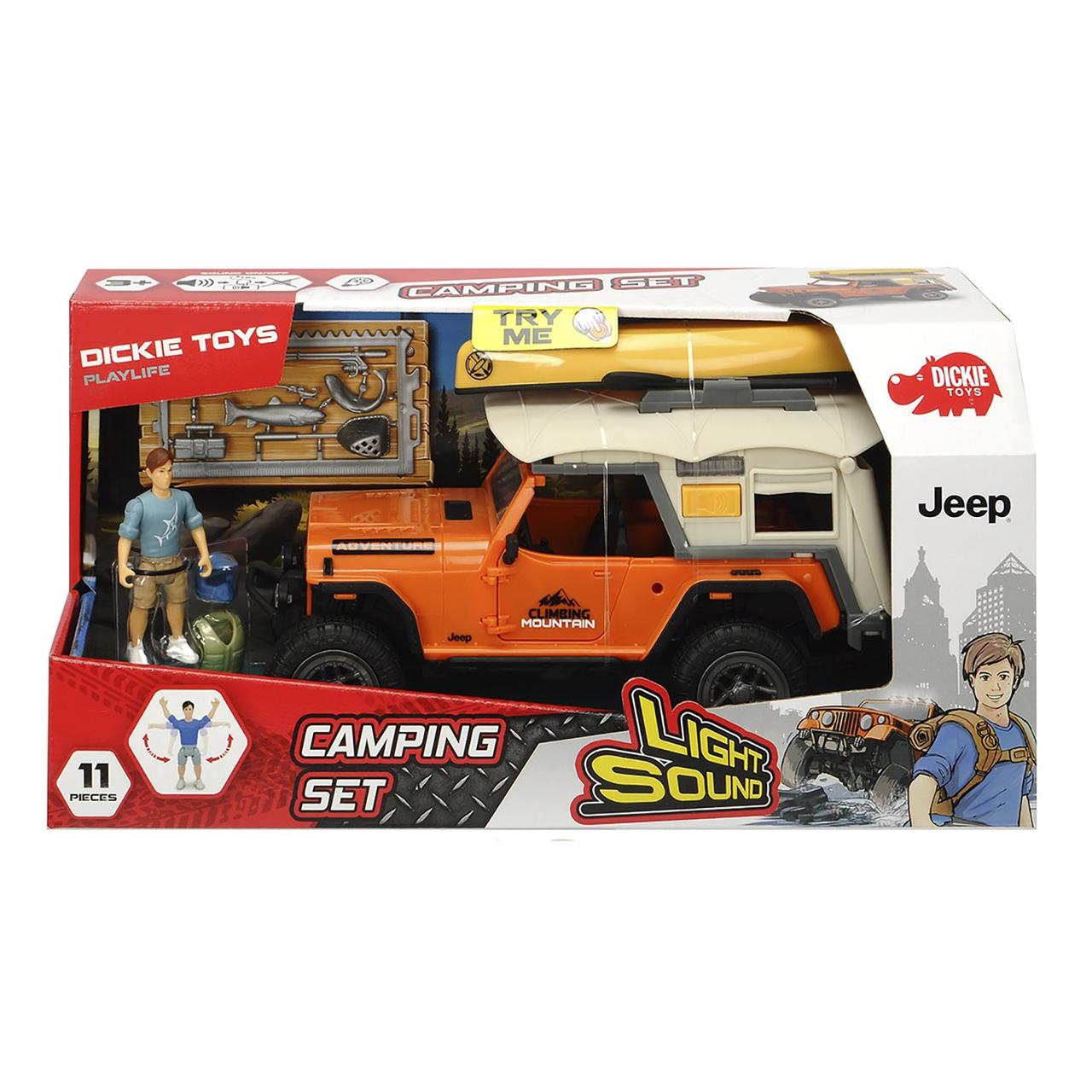 Dickie Toys PlayLife Игровой набор туриста Jeepster Commando, 22 см (свет, звук) - фото 6 - id-p95857901