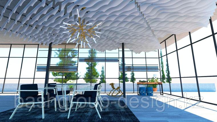 Подвесной дизайнерский металлический потолок Wavy+, фото 2