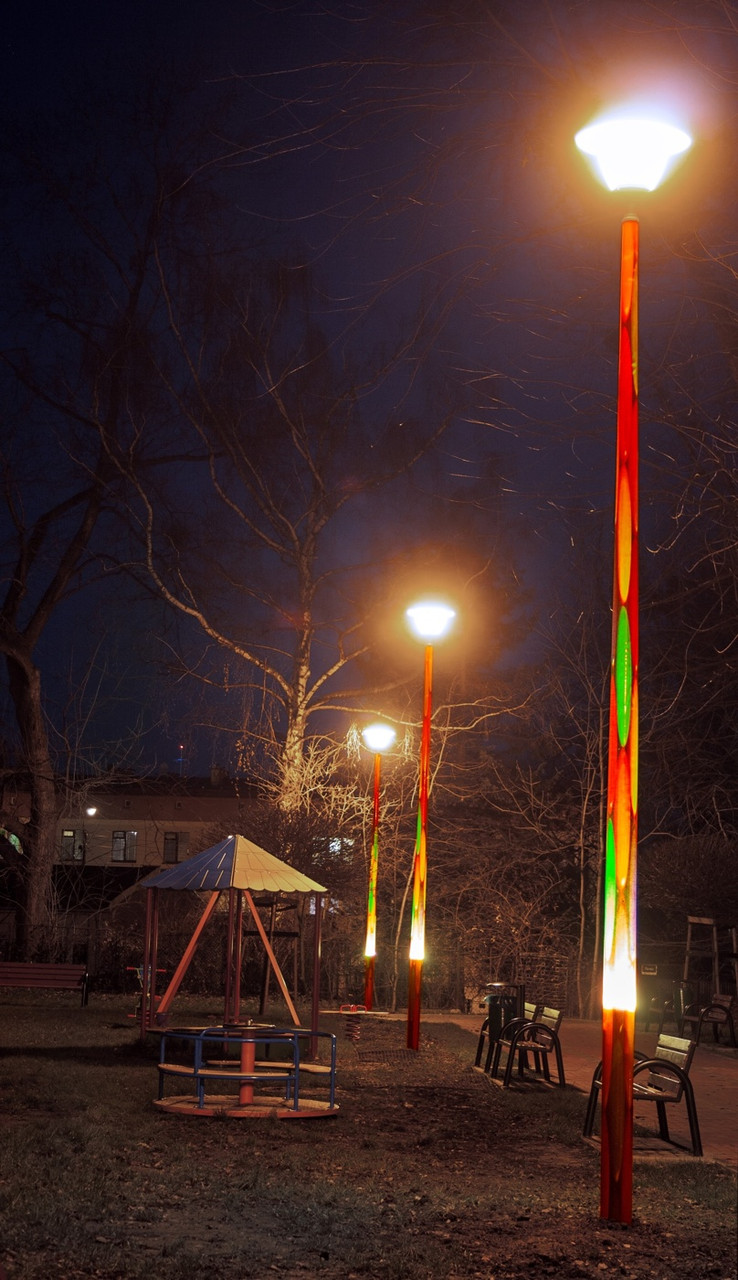 Опоры уличного освещения стеклопластик с RGB подсветкой 3 м - фото 7 - id-p94678690