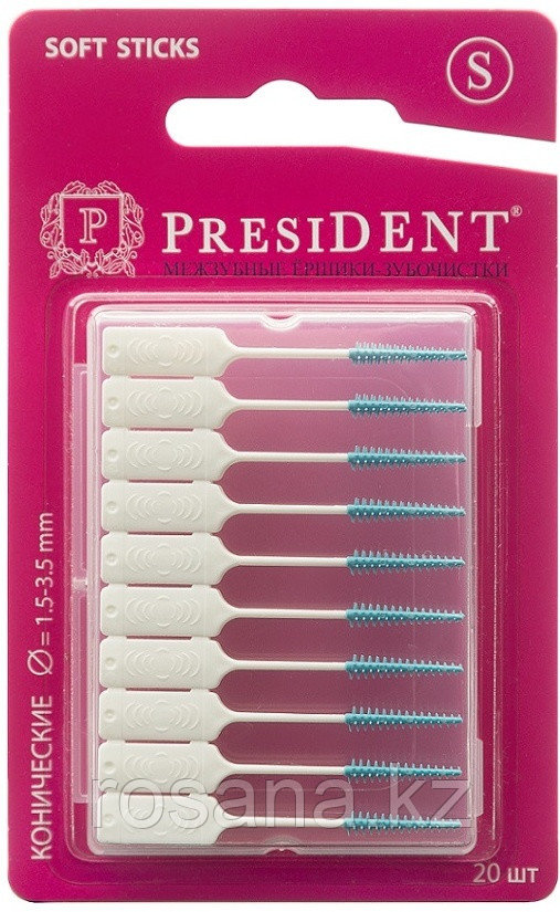 PRESIDENT Soft Sticks мягкие межзубные ершики-зубочистки - фото 1 - id-p95880724
