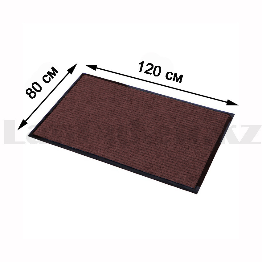 Грязезащитный придверный коврик на резиновой основе 120х80 см коричневый - фото 3 - id-p95880729
