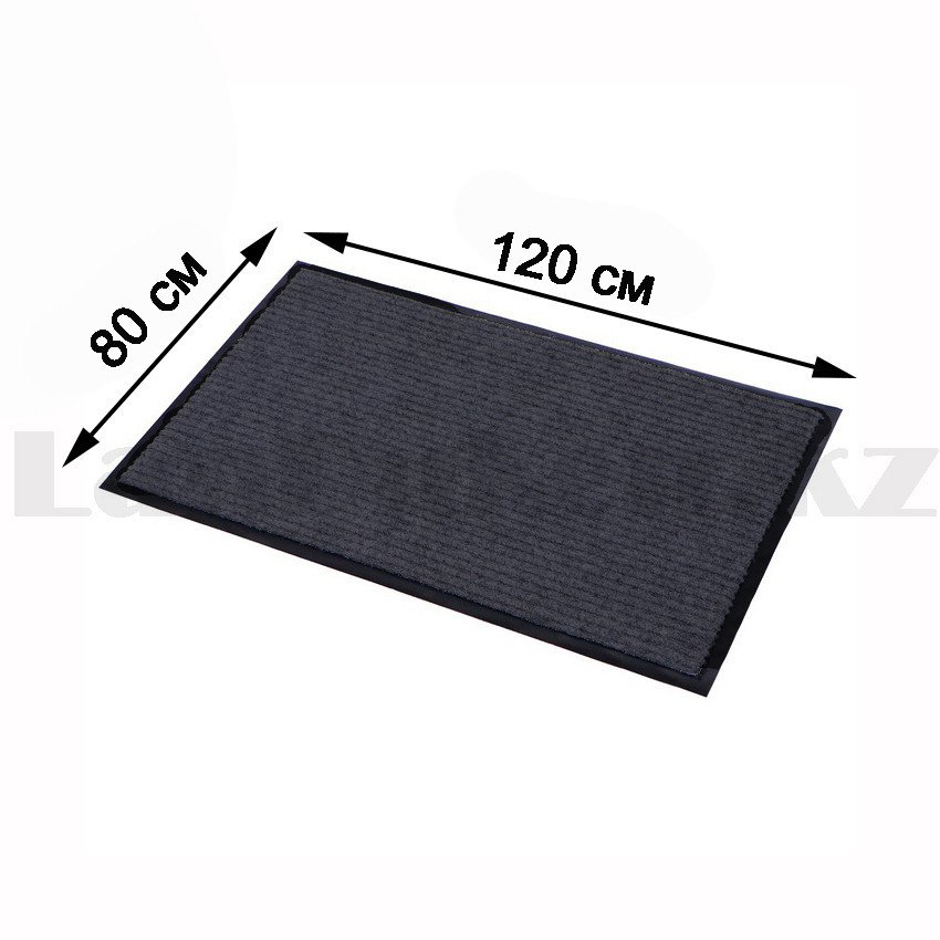Грязезащитный придверный коврик на резиновой основе 120х80 см серый - фото 2 - id-p95400735