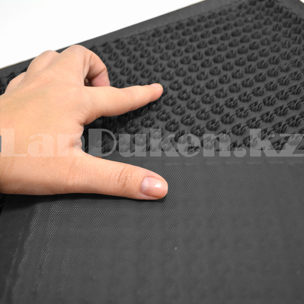 Грязезащитный придверный коврик травка резиновый 70х50 см черный - фото 5 - id-p95880921