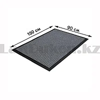Грязезащитный придверный коврик на резиновой основе 150х90 см серый