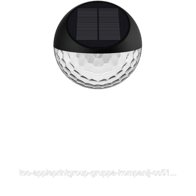 Светильник настенный светодиодный уличный на солнечных батареях Puno IP44, цвет чёрный