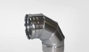 Отвод- колено дымохода для напольного котла, диаметр 100 мм