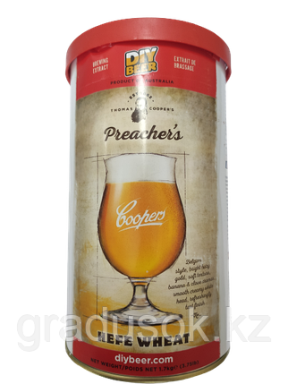 Солодовый экстракт Coopers Preacher's Hefe Wheat Beer 1,7 кг, фото 2