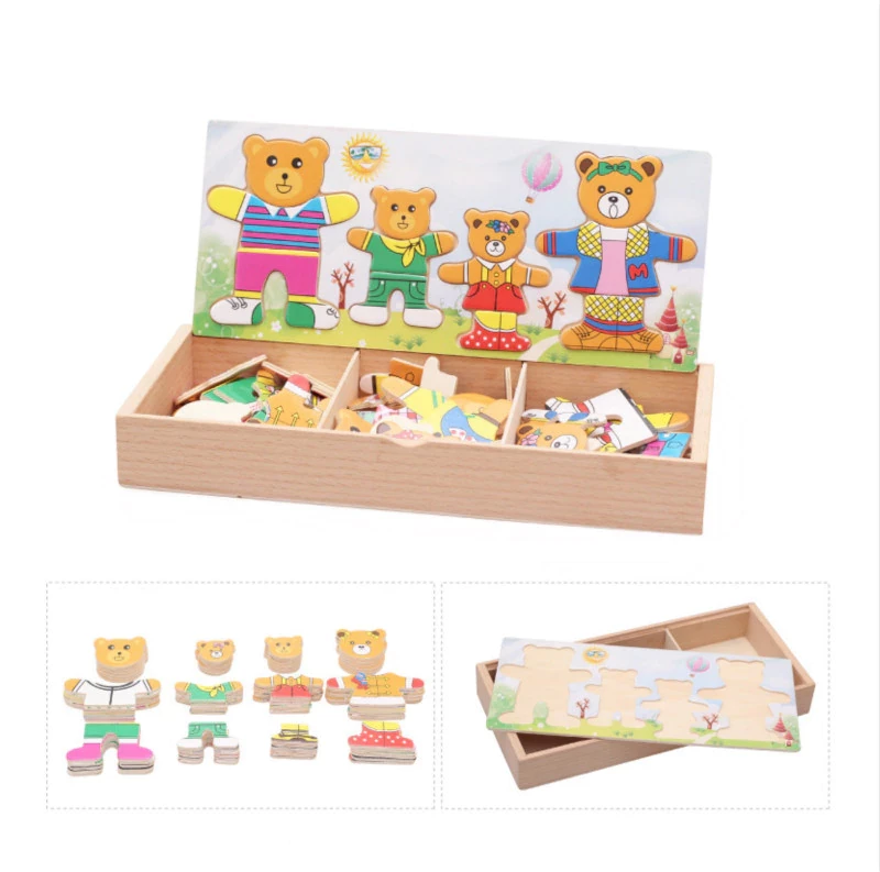 Развивающая магнитная игра "Мишки одевашки 4в1"
