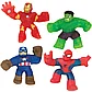 GooJitZu Игровой набор 4 тянущиеся фигурки Марвел: Халк, Человек-паук, Капитан Америка, Железный человек 38450, фото 2