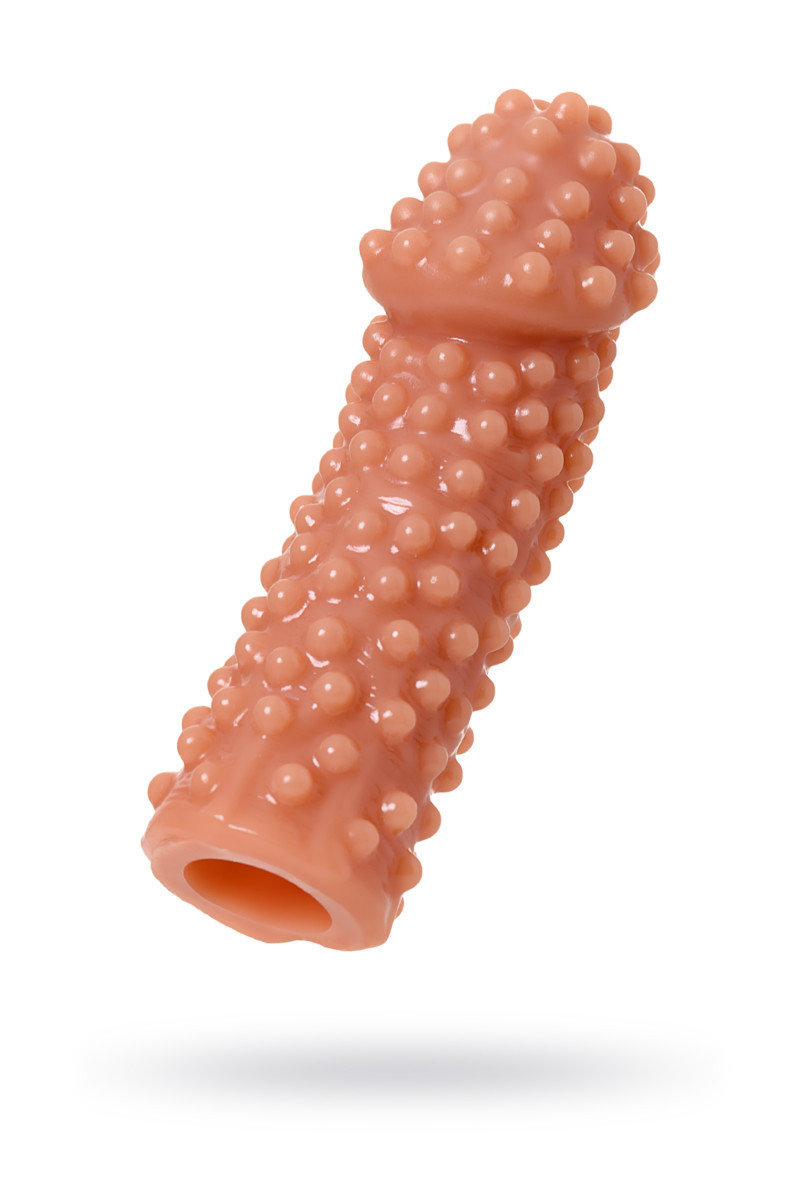 Насадка KOKOS с дополнительной стимуляцией, реалистичная,TPE, телесный, 14.7 см ES.10-S