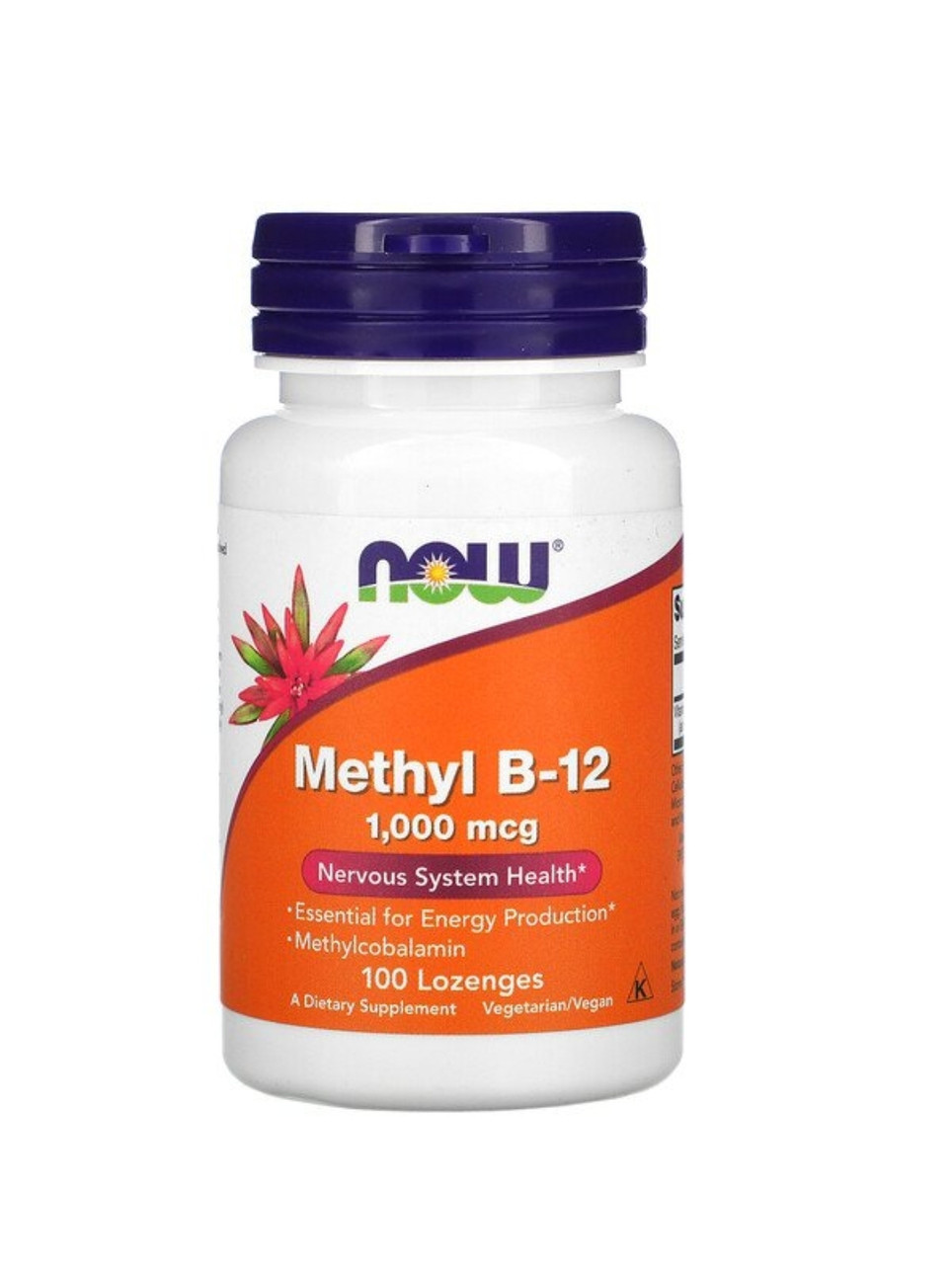 NOW FOODS Methyl B-12, метилкобаламин, 1000 мкг, 100 таблеток для рассасывания - фото 1 - id-p95913502