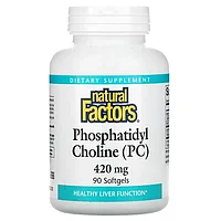 Natural Factors, Фосфатидилхолин, 420 мг, 90 капсул