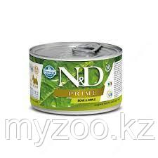 Фармина N&D Dog Prime Консервы кабан и яблоко Adult mini, 140г