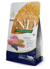 Фармина N&D Cat AG низкозерновой ягненок, спельта, овес и черника для взрослых кошек, 10кг
