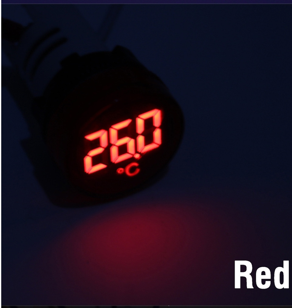 Термометр цифровой от -20 до 199 град, AC 50-380V, красный дисплей - фото 6 - id-p95925089