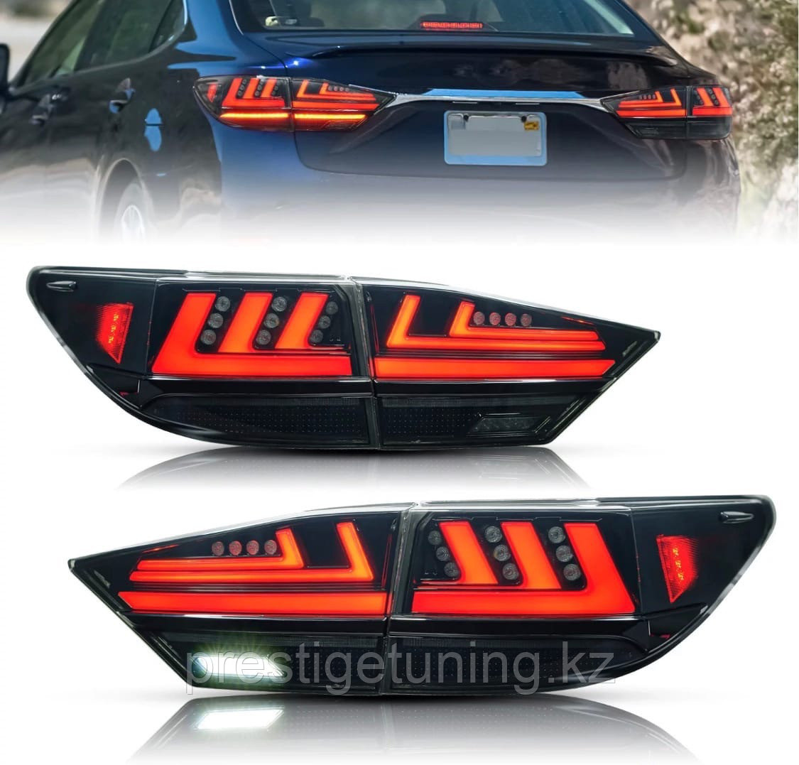 Задние фонари на Lexus ES 2012-18 дизайн 2021 (Дымчатые) - фото 3 - id-p95935308