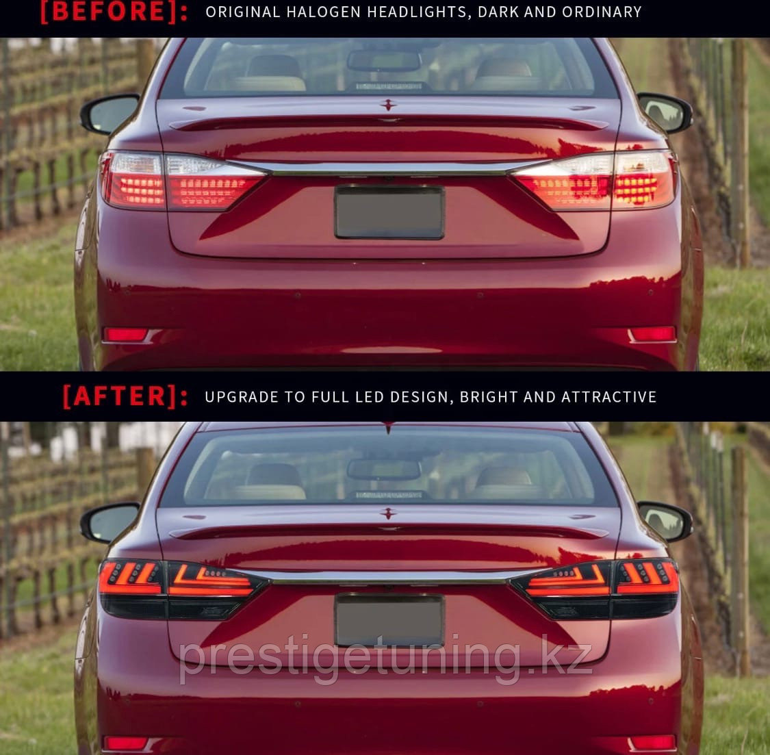 Задние фонари на Lexus ES 2012-18 дизайн 2021 (Дымчатые) - фото 6 - id-p95935308