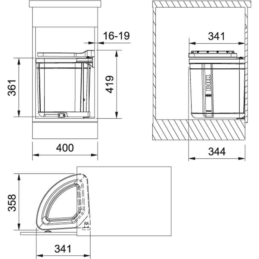 Сортер Franke Pivot 27 л - фото 2 - id-p95935635