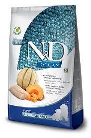 Фармина N&D Dog Ocean треска, тыква и дыня для щенков медиум и макси 2,5кг