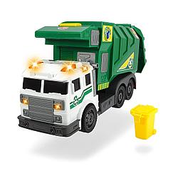 Dickie Toys Машинка мусоровоз зеленый, 39 см (свет, звук)