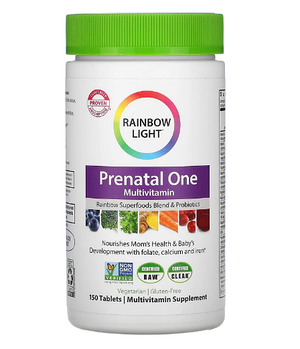 Rainbow Light, Prenatal One, мультивитамины для беременных, 150 таблеток
