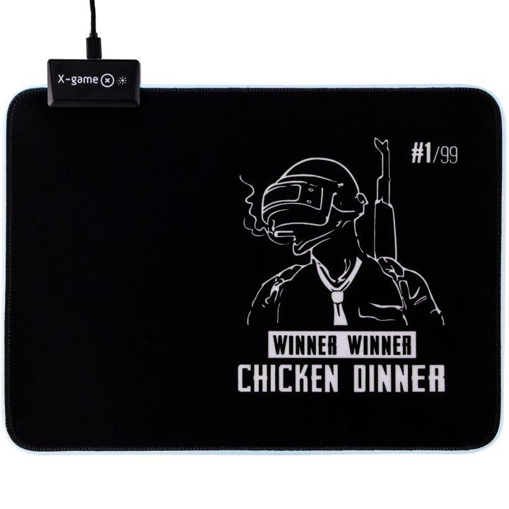 Коврик для мыши X-Game Chicken Dinner (Led), черный - фото 1 - id-p95940834