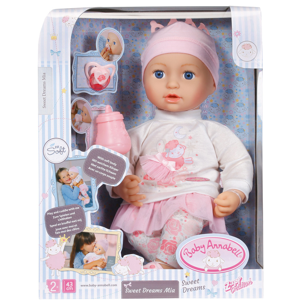 КУКЛА ZAPF CREATIONS BABY ANNABELL SWEET DREAMS MIA 43 СМ