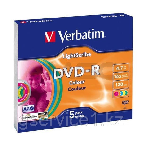 Verbatim DVD+R 4.7GB Lightscribe Colour