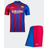Футбольная форма ФК Барселона 2021-2022 домашняя Взрослая (комплект футболка+шорты)