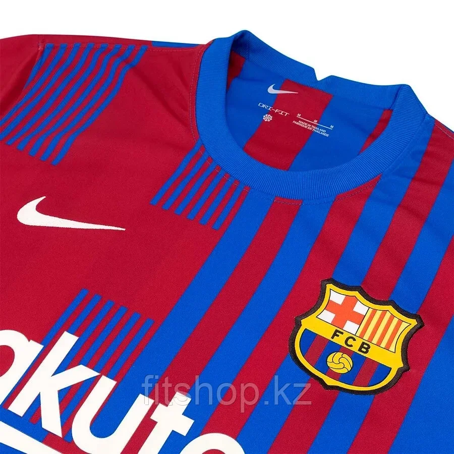 Футбольная форма ФК Барселона 2021-2022 домашняя Взрослая (комплект футболка+шорты) - фото 2 - id-p95961212