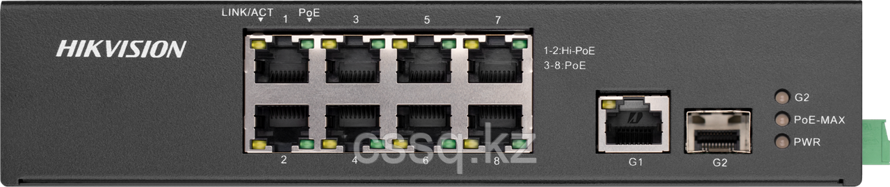 Неуправляемый Hi-PoE-коммутатор с 8 портами Gigabit Hikvision DS-3T0510HP-E/HS