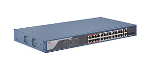 Коммутатор 24-портовый Hikvision DS-3E1326P-SI Fast Ethernet Smart POE