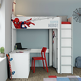 Кровать-чердак Polini kids Marvel 4355 Человек паук, фото 4