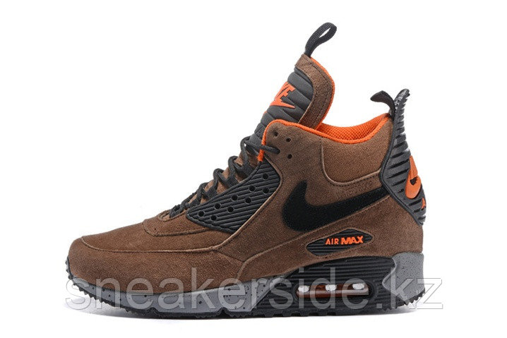 Зимние кроссовки Nikе Air Max 90 Sneakerboot Ice "Brown/Orange" (40-46) - фото 5 - id-p95973522