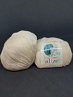 Пряжа для вязания Baby wool (Беби Вул) Сливочный 01