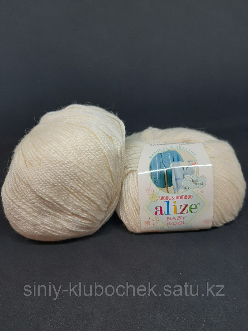 Пряжа для вязания Baby wool (Беби Вул) Сливочный 01 - фото 1 - id-p95975068