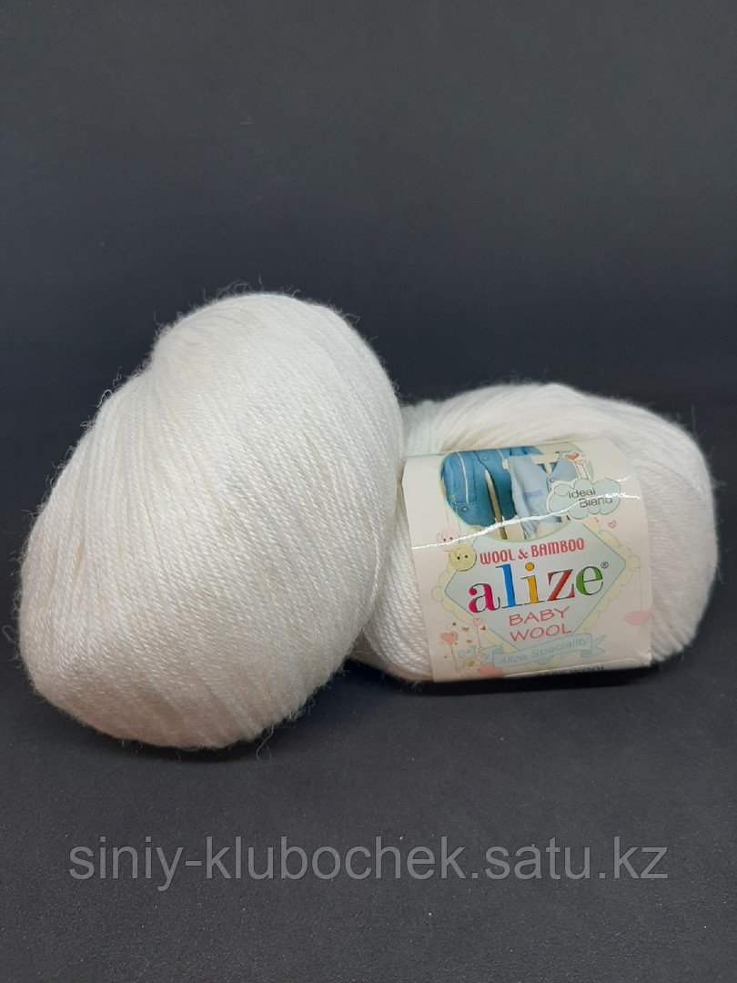 Пряжа для вязания Baby wool (Беби Вул) Белый 55 - фото 1 - id-p95975074